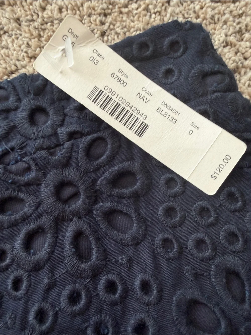 J. Crew Navy Crochet Pencil Skirt